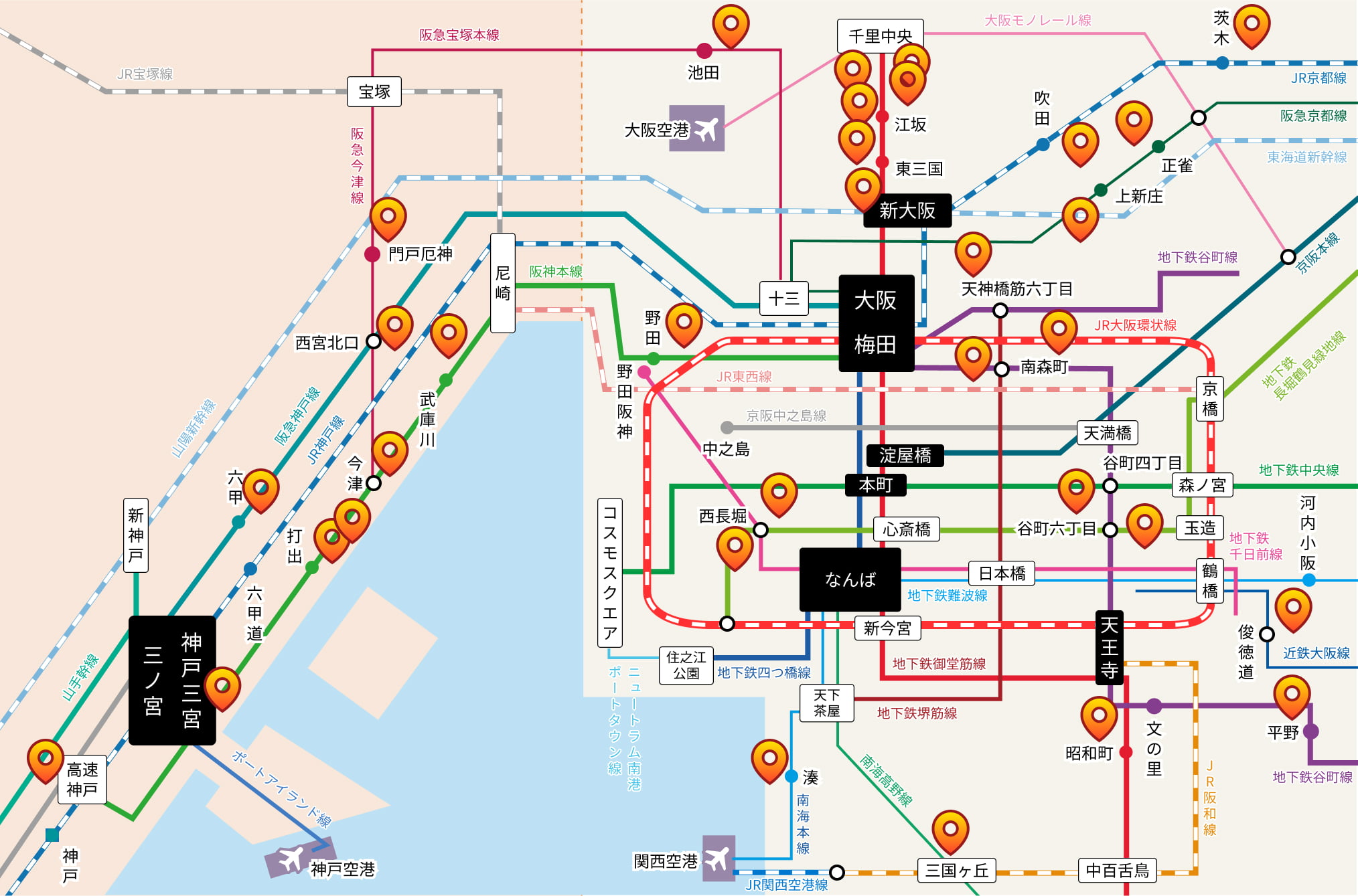 高松市内のドーミーマンスリー物件マップ