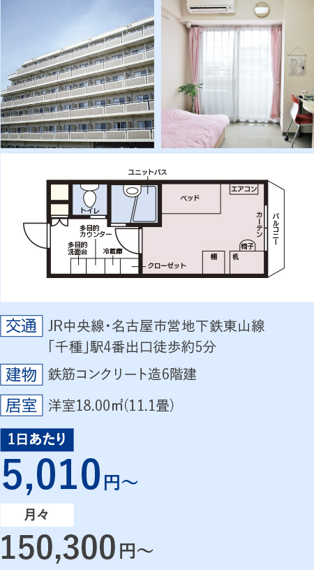 食事付 家具付 家電付マンスリーマンション ドーミーマンスリー名古屋 食事付 家具付 家電付マンスリーマンション ドーミーマンスリー名古屋