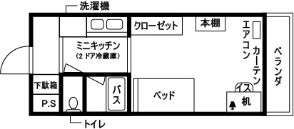 岡山南方_間取り図