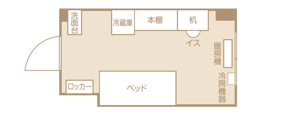 D円山 エアコン付き間取り図
