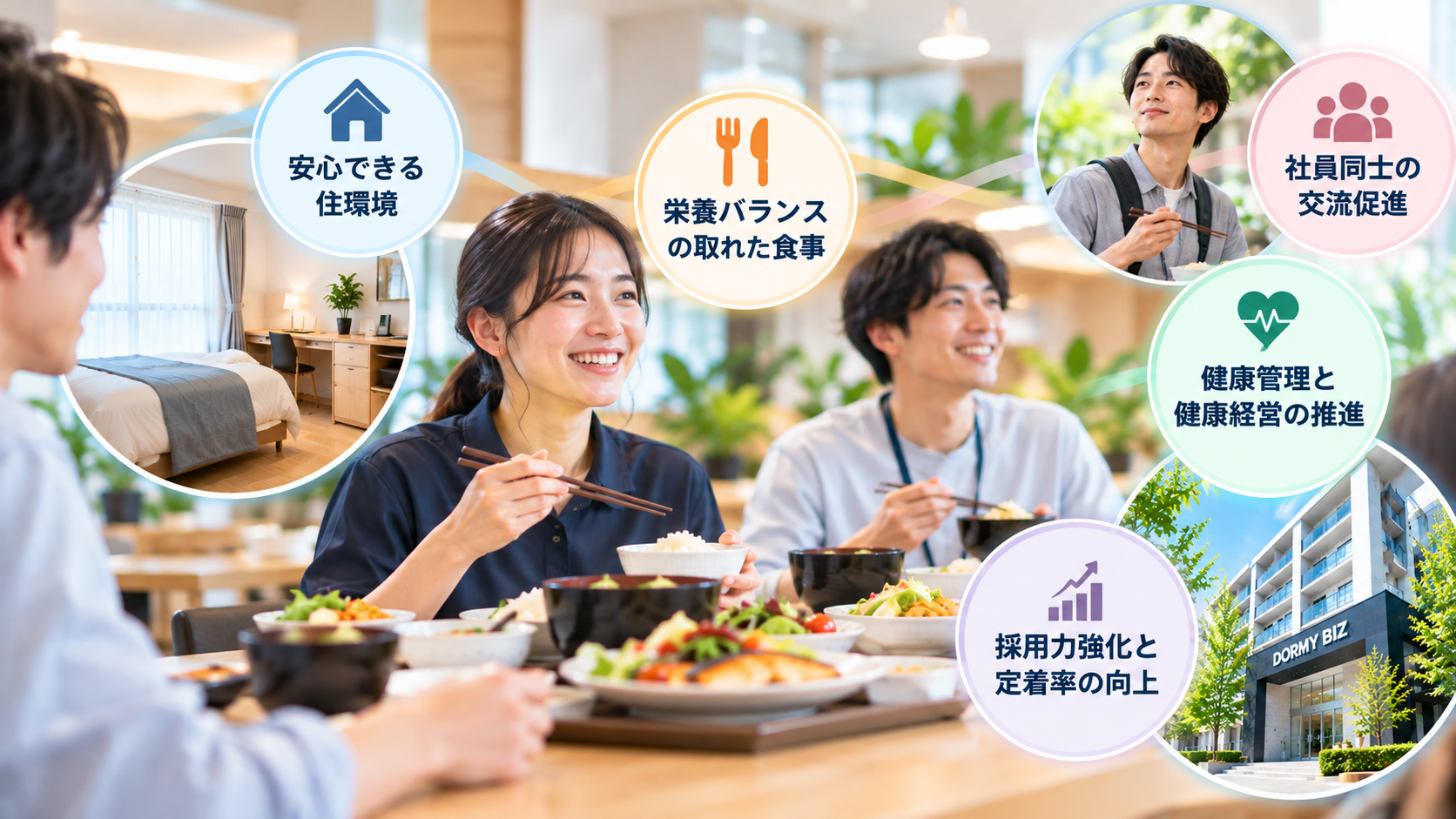 02　社員食堂と寮の充実した福利厚生