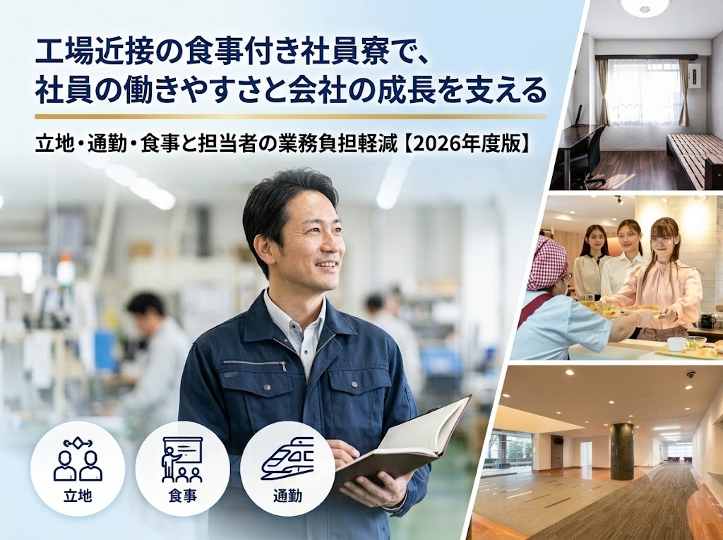 工場近接で選ぶ食事付き社員寮サービス 2026_画像